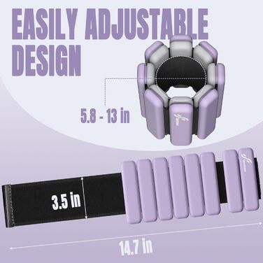 Набір манжет для ніг Sportneer 2 шт. (0,5 кг та 1 кг) для йоги, танців, аеробіки, фітнесу, ліловий