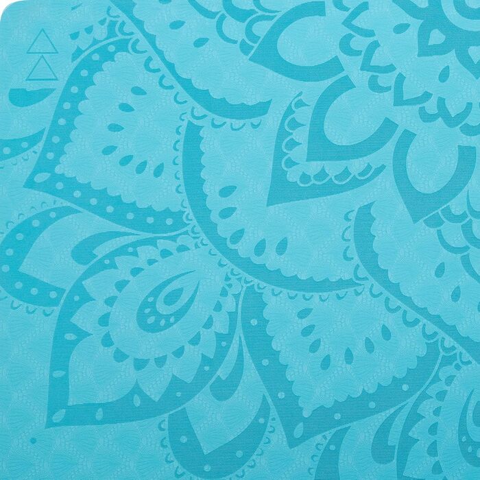 Килимок для йоги Yoga Design Lab Flow | 6 мм | Мандала Aqua | Зручний, двосторонній, для гарячої йоги та різних стилів