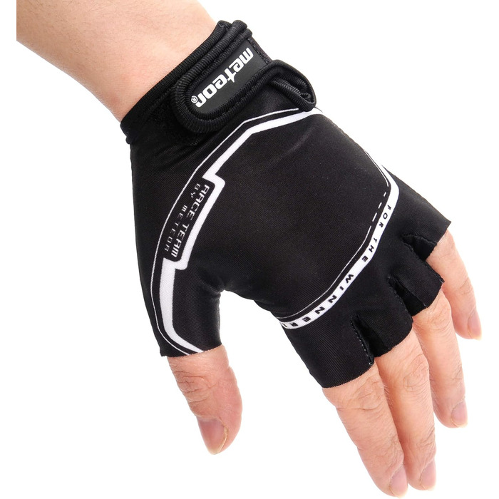 Велосипедні рукавички Meteor для дітей унісекс - Gel BMX рукавички Jr, розмір S, ширина долоні 6.5-7см, RACING