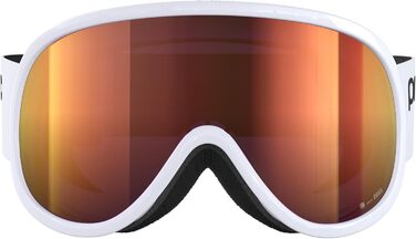 Унісекс лижна маска POC Retina Mid, біла, помаранчева лінза, універсальний розмір