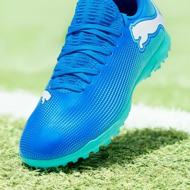 Дитячі футбольні бутси PUMA Future 7 Play It Jr (35 EU, Синій/М'ятний/Білий)