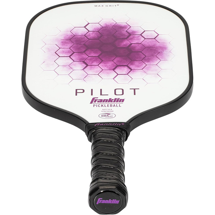 Падл для піклболу Franklin Sports Paddle Pilot 10 мм, білий/фіолетовий, універсальний розмір