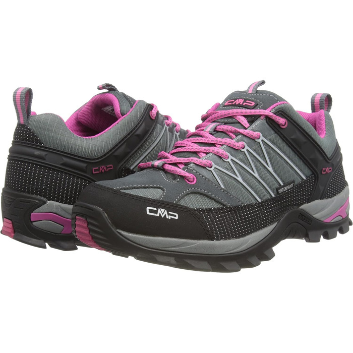 Жіночі трекінгові черевики CMP Rigel Low Wp, сіро-фуксія-айс, 43