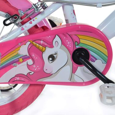 Дитячий велосипед Dino Bikes 144R-UN Einhorn, білий/рожевий, одношвидкісний