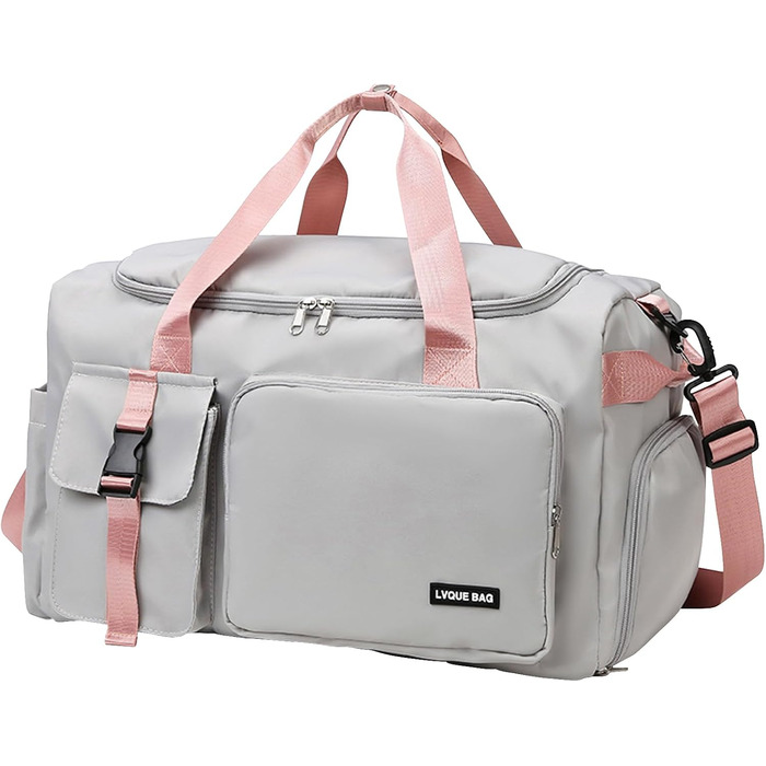 Спортивна сумка-рюкзак 2 в 1 на 42л з відділенням для взуття та мокрих речей, універсальна дорожня сумка для тренувань, плавання та подорожей (Сіра)
