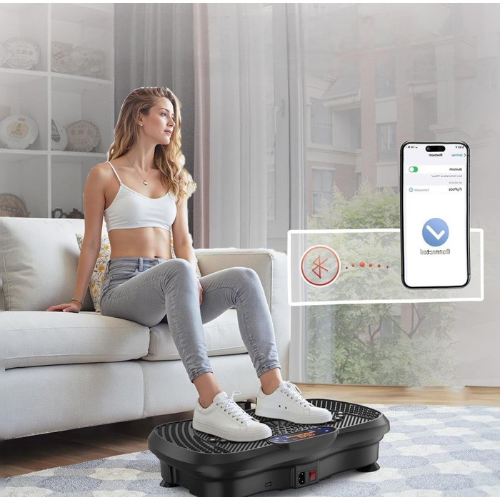 Вібраційна платформа для тренувань, покращена модель 2025 року, для лімфодренажу, 120 швидкостей, вантажопідйомність 204 кг, для чоловіків та жінок