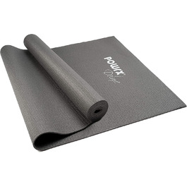 Йога-мат POWRX PVC 173x61 см, 4 мм, нековзкий, для фітнесу, пілатесу, тренувань, подорожей