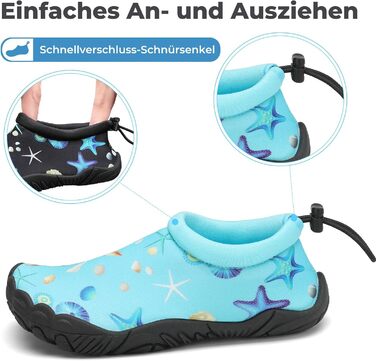 Дитячі шкарпетки-тапочки для плавання Mishansha: дихаючі, швидковисихаючі, антиковзкі, розмір 24-35, блакитні