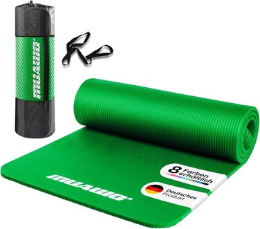 Килимок для тренувань Muawo Premium: фітнес, йога, гімнастика | неслизький, товстий, довгий | 190 x 60 x 1,5 см