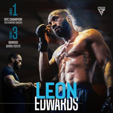 Боксерські рукавички RDX для MMA, Grappling, Muay Thai, Kickboxen, Freefight, Sparring. Шкіра Maya Hide, чорний колір, розмір L-XL