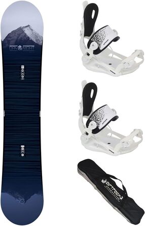 Жіночий сноуборд-комплект AIRTRACKS Day&Night Lady Rocker 144 см з кріпленнями Master W Fastec і сумкою