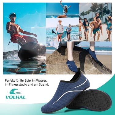 Шкарпетки для плавання та водних видів спорту: шкарпетки для басейну, пляжу, йоги. Легкі, швидковисихаючі, з антиковзаючою підошвою. Розміри 35-47 EU, колір блакитний. A787