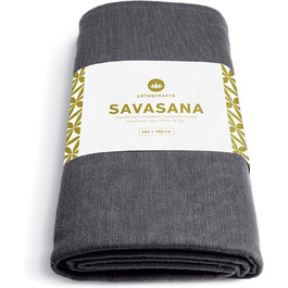 Ковдра для йоги Lotuscrafts Savasana 200x150 см, 100% бавовна, міцна медитаційна ковдра для релаксації