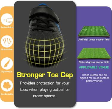 Дитячі футбольні бутси Kinder для залу та вулиці. Чорно-сині, розмір 35 EU