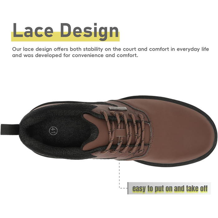 Гольф-взуття чоловіче ULTIANT, водонепроникне, дихаюче, для тренувань, коричневе, 45 EU