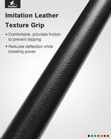 Набір київ для більярду CUEBAR (2 шт.), 58 дюймів, для дорослих, з імітацією шкіряної ручки, 2 кольори та ваги.