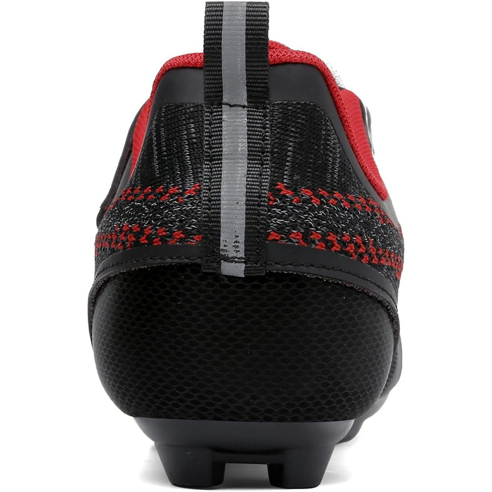 Велотуфлі ULTIANT для їзди в залі та на вулиці. Сумісні з Peloton, Look SPD SL Delta. Чоловічі та жіночі (38/38.5 EU, Чорний/Червоний)