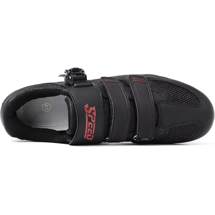 Велосипедні черевики Mountain для чоловіків та жінок, MTB, SPD, для гірського велосипеда, з пряжкою, зелені (40 EU, C Чорний Червоний)