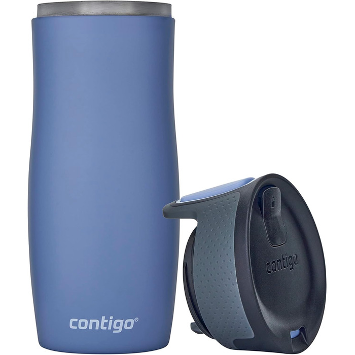 Термокружка Contigo West Loop Autoseal 470 мл, нержавіюча сталь, для кави та чаю, з кришкою від протікання, колір Earl Grey