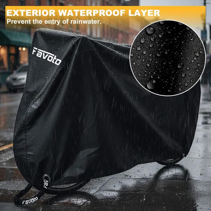 Водонепроникна накидка для велосипеда Favoto - захист від пилу, сонця та подряпин (200x70x110см)