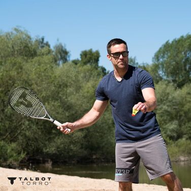 Набір для спід-бадмінтону Talbot-Torro Speed 7700 LED: 2 графіт-композитні ракетки, 6 вітростійких воланів, LED-підсвітка, лінії для корту, рюкзак