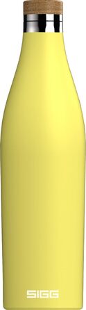 Термос-пляшка SIGG Meridian Ultra Lemon 0,5 л, подвійна стінка, нержавіюча сталь, бамбукова кришка, ізольована, BPA та пластику не містить, герметична, для води та напоїв