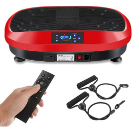 Вібраційна платформа для дому Sport - 6 програм, для м'язів, схуднення, тренувань всього тіла (червона)