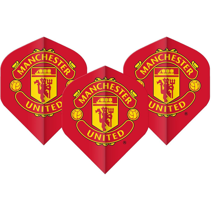 Професійні дротики (дартс) FOCO Manchester United, 24 г, 80% вольфрам, з металевими наконечниками, пір'ям та гаманцем для дротиків