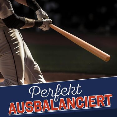 Бейсбольна бита: дерев'яна або алюмінієва, міцна, з неслизькою ручкою, 81 см (дерево)