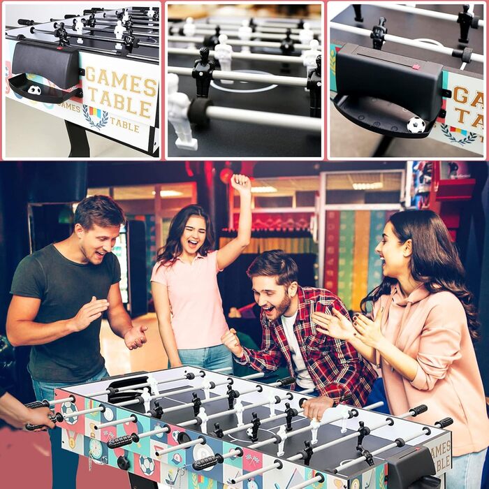 Спортивний ігровий стіл 4 FT 4-в-1 Steady: Білліард/Снукер, Футбол, Настільний футбол, Хокей, Настільний теніс