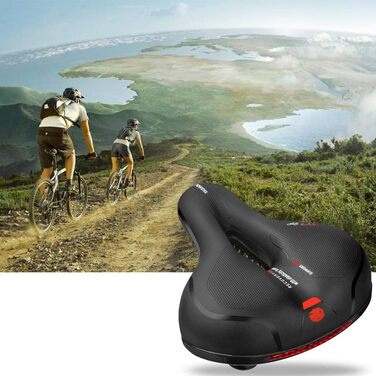 Велосипедне сідло Lachesis: комфортне, гелеве, з підвіскою для чоловіків та жінок. Підходить для MTB, шосе та трекінгових велосипедів (червоний)