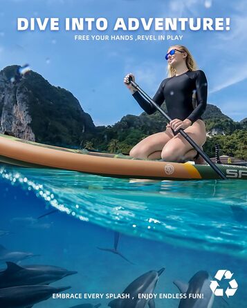 Надувне SUP-борд для дорослих, 204 кг, з сумкою та веслом (Хвойний)