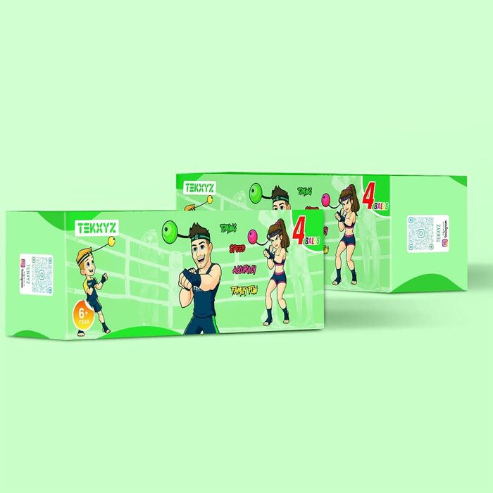 Набір м'ячів Box-Reflex TEKXYZ: 4 кольори, для реакції, швидкості та координації