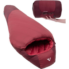 Сплячий мішок Qeedo Fluffy 6 Daunen - 3 сезони, 6°C, RDS-сертифікат, червоний (170-195 см)