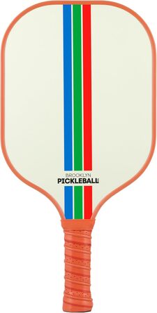 Паддл для піклболу Brooklyn Pickleball Co. | Вуглецеве волокно | Стільникова структура | Нековзний руків'я | Одиночний | Білий (Крем)