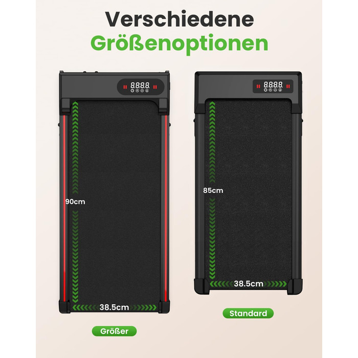 Біговий доріжка для дому HomeFitnessCode з нахилом, Walking Pad, електрична, 1-8 км/год, міні, чорна, 85 см
