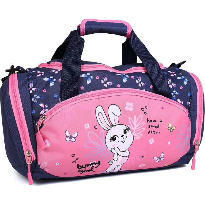 Спортивна сумка-рюкзак для дітей: рожева, фіолетова, блакитна (рожево-блакитна)