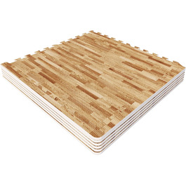GORILLA SPORTS® Захисні мати EVA, 6 шт, 60x60x1,2 см, протиковзкі, для фітнесу, підлоги, басейну, пазлові, з 12 краями, вибір кольору