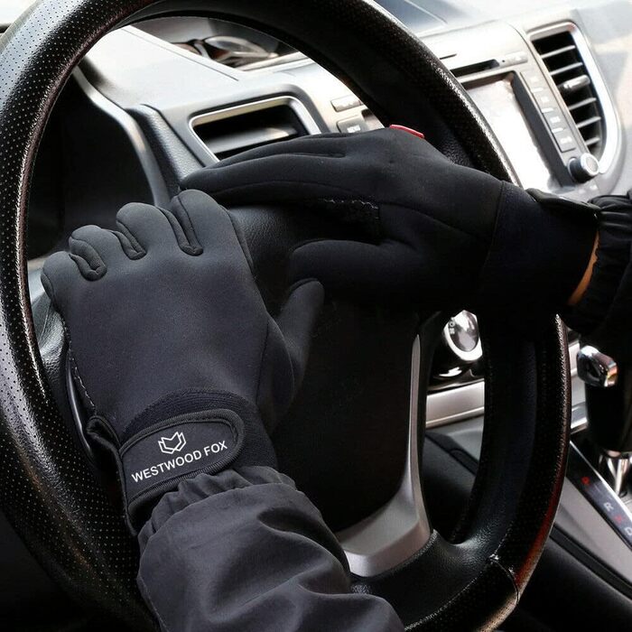 Велосипедні рукавички Westwood Fox: теплі зимові рукавички з водонепроникним екраном, вітрозахисні термо-рукавички для чоловіків та жінок, чорний колір, розмір L