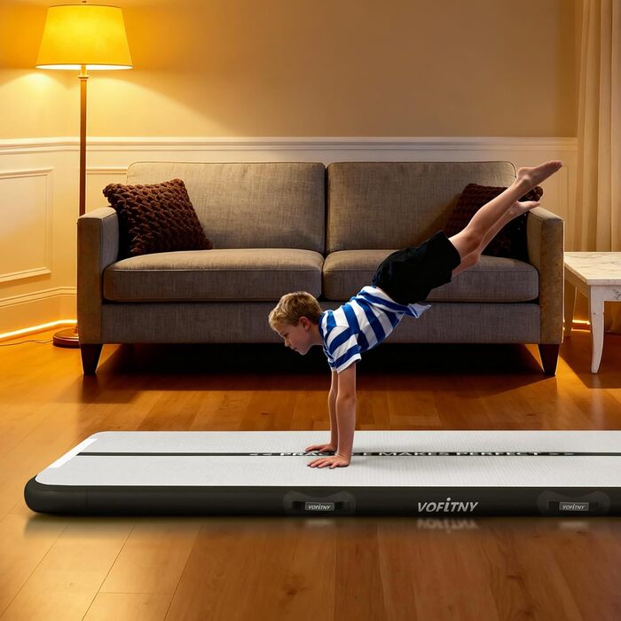 Надувна гімнастична килимок VOFiTNY товщиною 10/20 см, 3/4/5/6 м для дому, парку, води, йоги