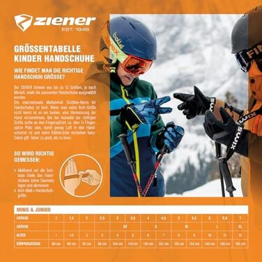 Дитячі лижні рукавички Ziener Leif GTX, водонепроникні та дихаючі, чорні з сірим камуфляжем, для зимових видів спорту