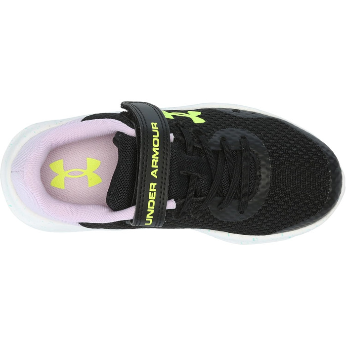 Дитячі кросівки Under Armour Pursuit 3 AC для дівчаток, чорно-фіолетові, жовті, з технологією Visual Cushioning