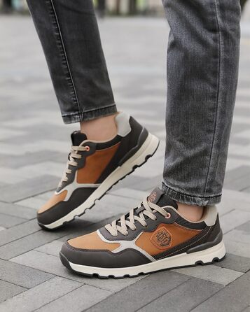 ARRIGO BELLO Кросівки чоловічі для активного відпочинку, роботи та хайкінгу, легкі, розмір 41-46, колір коричневий