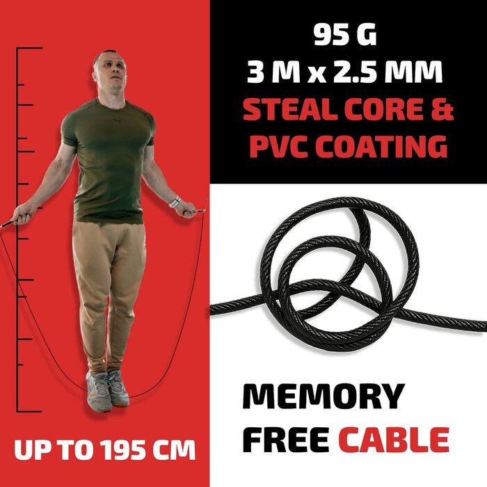 Скакалка Speed-Spring для чоловіків та жінок, ідеально для важкої атлетики, боксу, фітнесу, занять спортом в приміщенні та на вулиці, рожеве