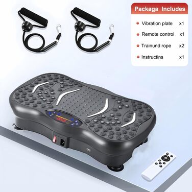 Вібраційна платформа для тренувань, покращена модель 2025 року, для лімфодренажу, 120 швидкостей, вантажопідйомність 204 кг, для чоловіків та жінок