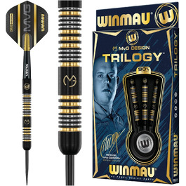 Дротики WINMAU Michael Van Gerwyn MvG Trilogy 23 г, сталевий наконечник, вольфрам, професійний набір з оперенням і шaфтами