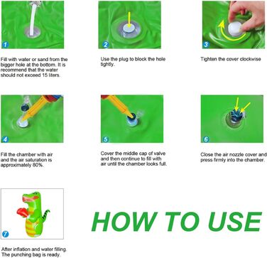 Дитячий боксерський мішок з підставкою, боксерський мішок для кікбоксингу, надувний мішок-манекен, іграшки Cool Fun Toys, динозавр, для хлопчиків, спорт, подарунок, активний відпочинок