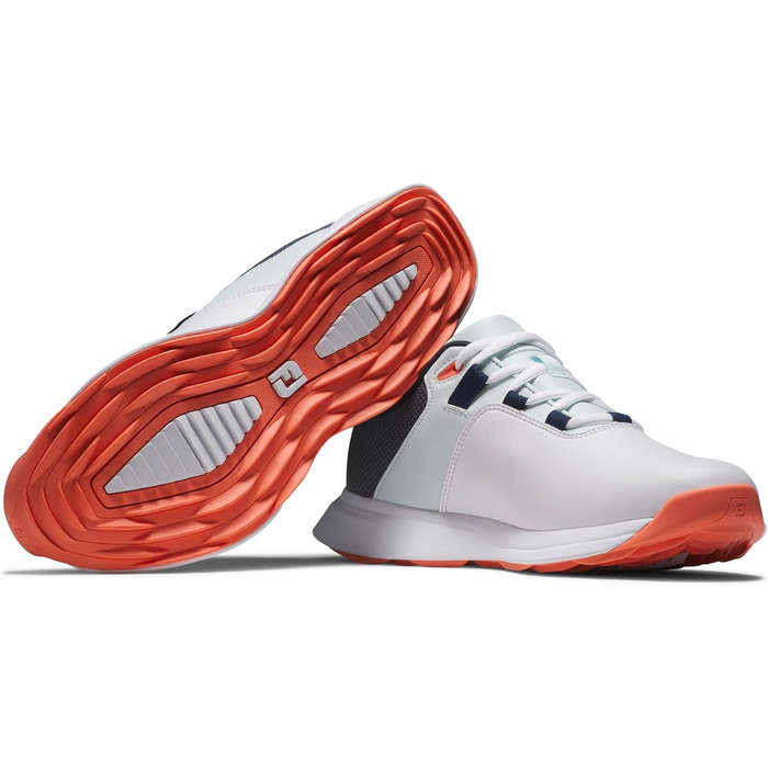 Жіноче golf-взуття FootJoy Prolite, білий, синій, корал (37 EU, широка колодка)