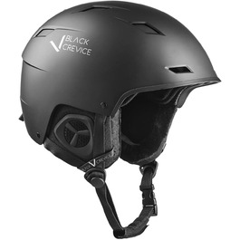 Чорний гірськолижний шолом GERLOS I з вентиляцією для чоловіків та жінок | Унісекс, регульований, з тримачем для маски | Розмір S (51-53 см)