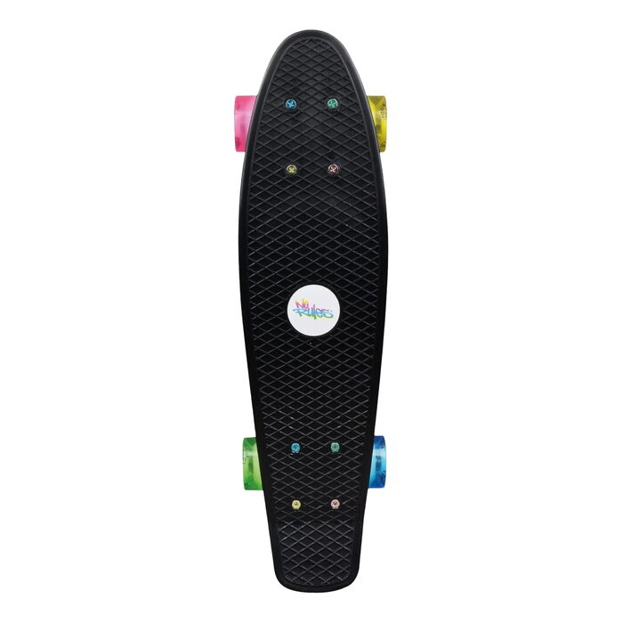 Скейтборд Muuwmi Fun - Дошка 57x15 см, Підшипники ABEC 5, PU Колеса 60x45 мм, Чорний